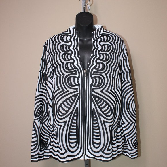 T&W Designs Sheer Abstract Jacket - Picture 2 of 5